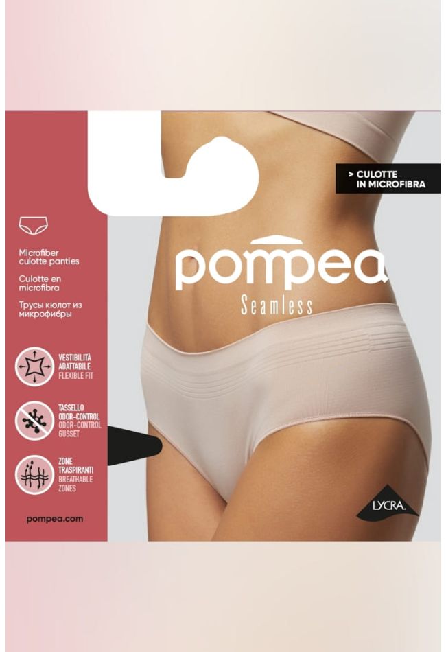 CULOTTE.SEAMLESS WOMAN CULOTTE PANTIES IN SOFT AND LIGHT MICROFIBER SEAMLESS WITH BREATHABLE ZONES AND Q-SKIN® BACTERIOSTATIC GUSSET. FLAT FINISHES FOR MAXIMUM COMFORT