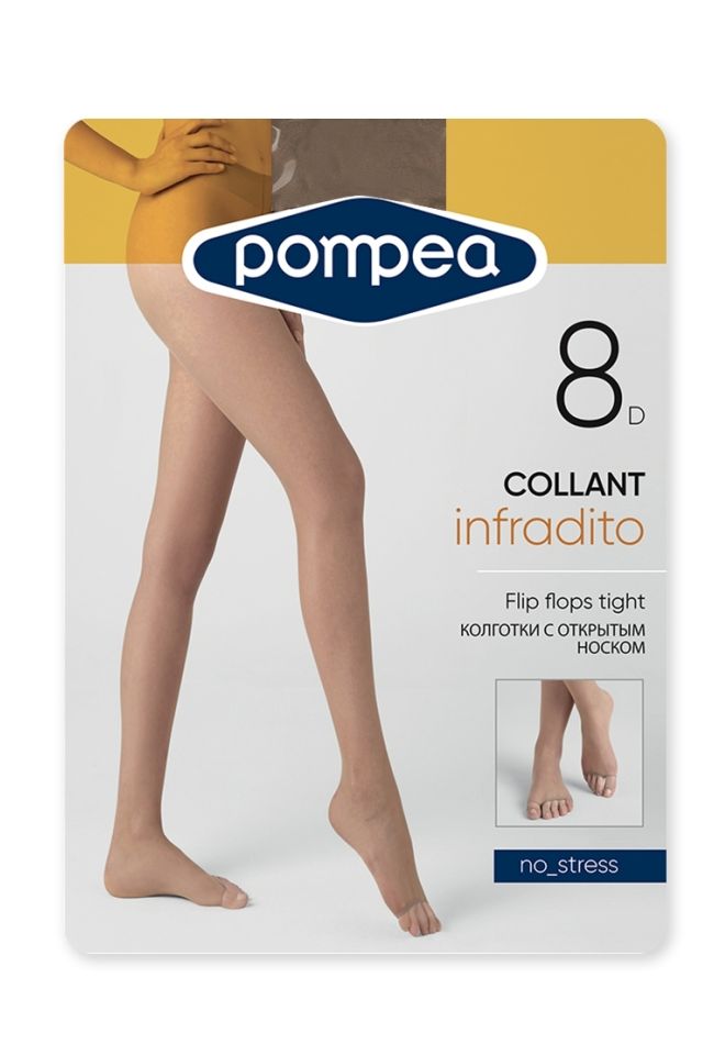 POMPEA INFRADITO- 8 DEN EVERY DAY SHEER TIGHTS WITH GUSSET
