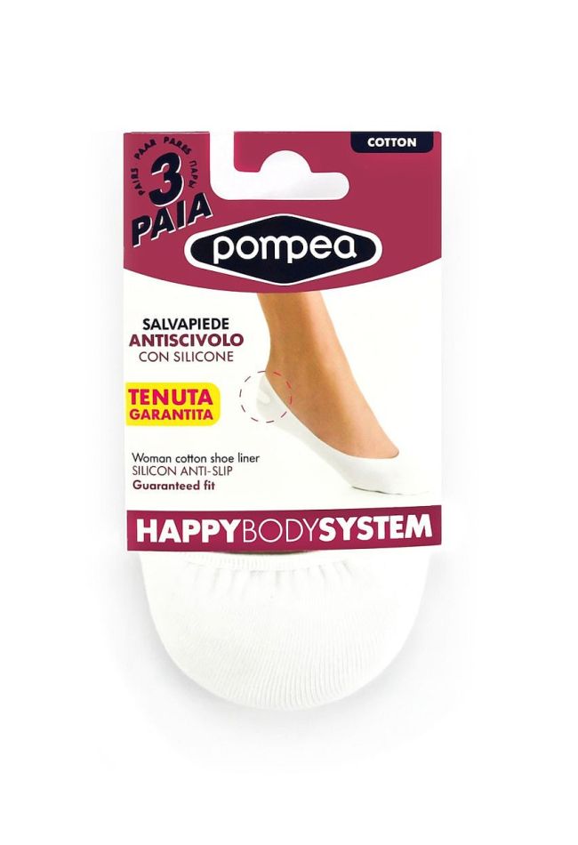 COTTON SEAMLESS ANTI-SLIP SHOELINER, WITH SILICONE IN BACK