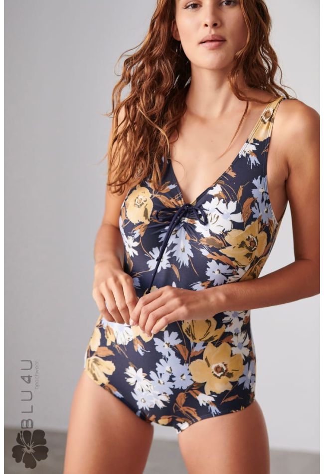 FLEUR WOMAN ONEPIECE SWIMSUIT WITH FLORAL PRINT MOLDED WITH HIDDEN WIRE