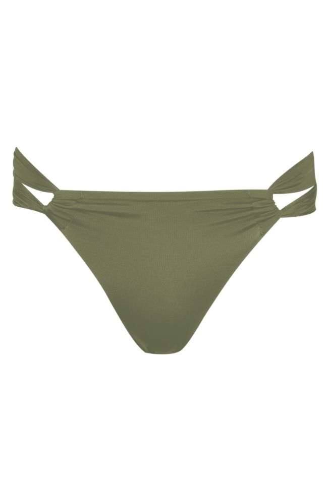 SOLIDS WOMAN BIKINI BOTTOM PLAIN WITH SIDE OPENINGS AND MODERATE BACK COVERAGE