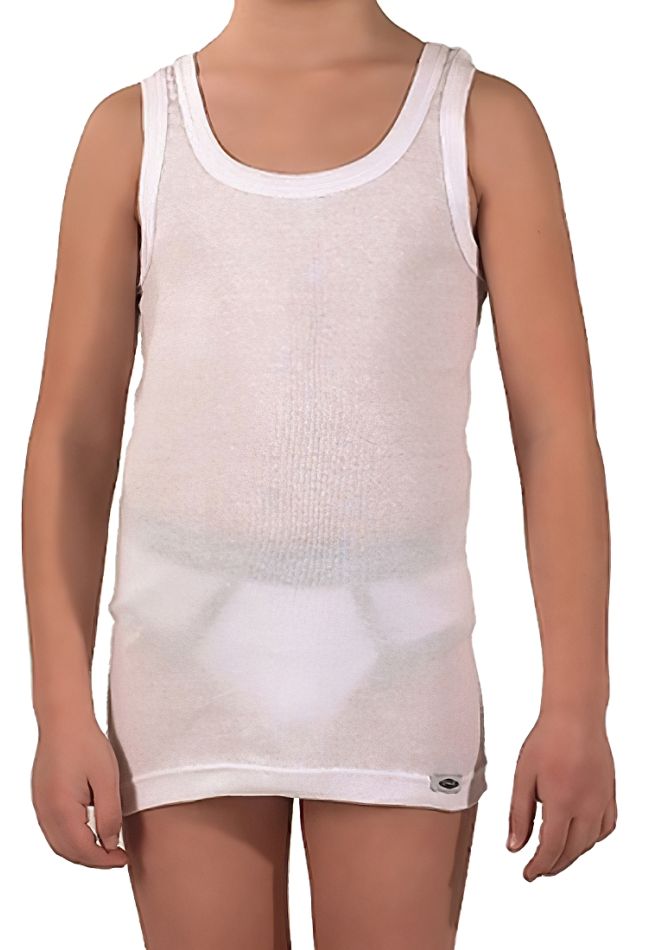 STRETCH COTTON WIDE SHOULDER TANK TOP FOR BOYS