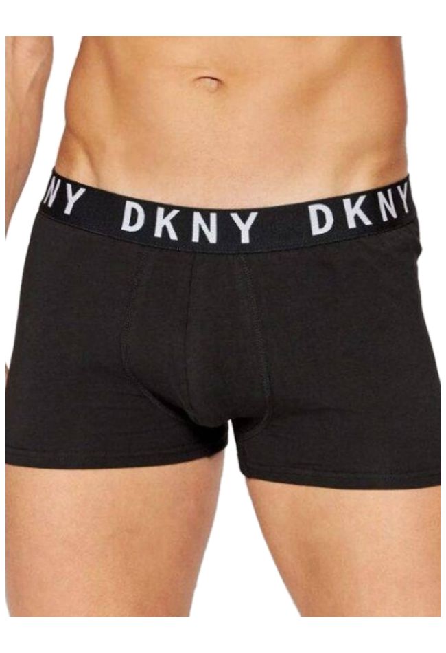 DKNY 3-PACK MEN COTTON BOXER WITH EXTERNAL WAISTBAND WITH DKNY LOGO - SEATTLE