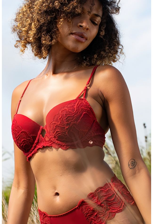 MICA DEMI BRA BALCONETTE WITH LACE ECO LINE MOLDED AND WIRED
