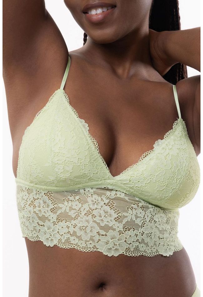 2-PACK WOMAN TOP BRALETTE WITH FLORAL LACE WIRELESS WITH REMOVABLE PADS - MILO-2PP