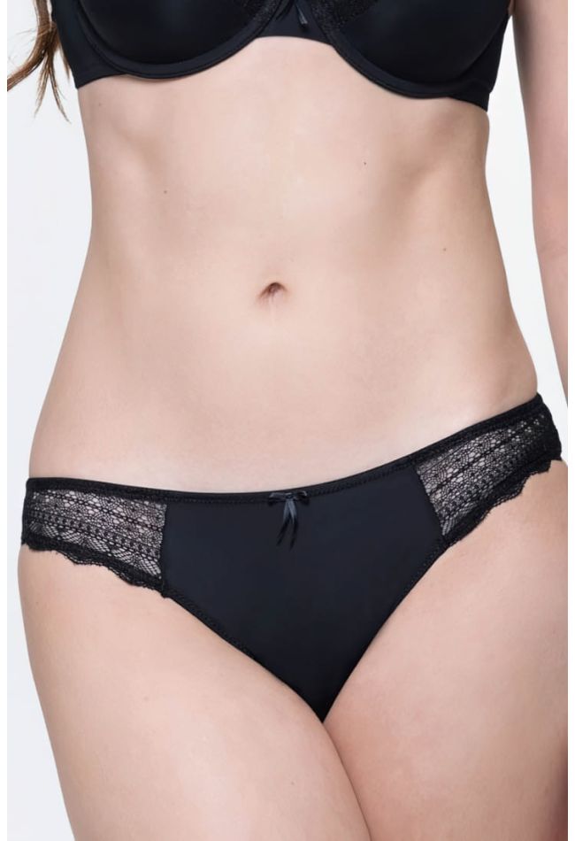 MAKAYLA-2PP WOMAN CLASSIC BRIEF ECO LINE WITH LACE DETAILS