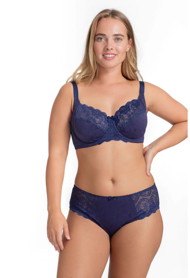 PHILIPPA UNLINED_BRA FULL CUP CURVES WITH LACE NON PADDED WIRELESS IN FASHION COLORS
