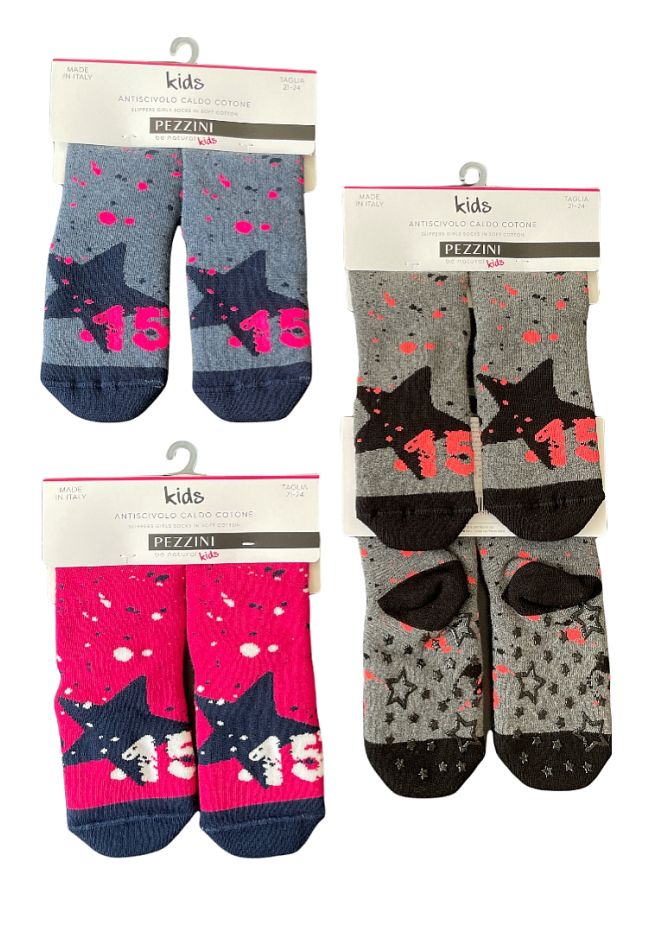 GIRL COTTON FASHION SOCKS WITH ABS AND SPLASHES WITH STAR PATTERN