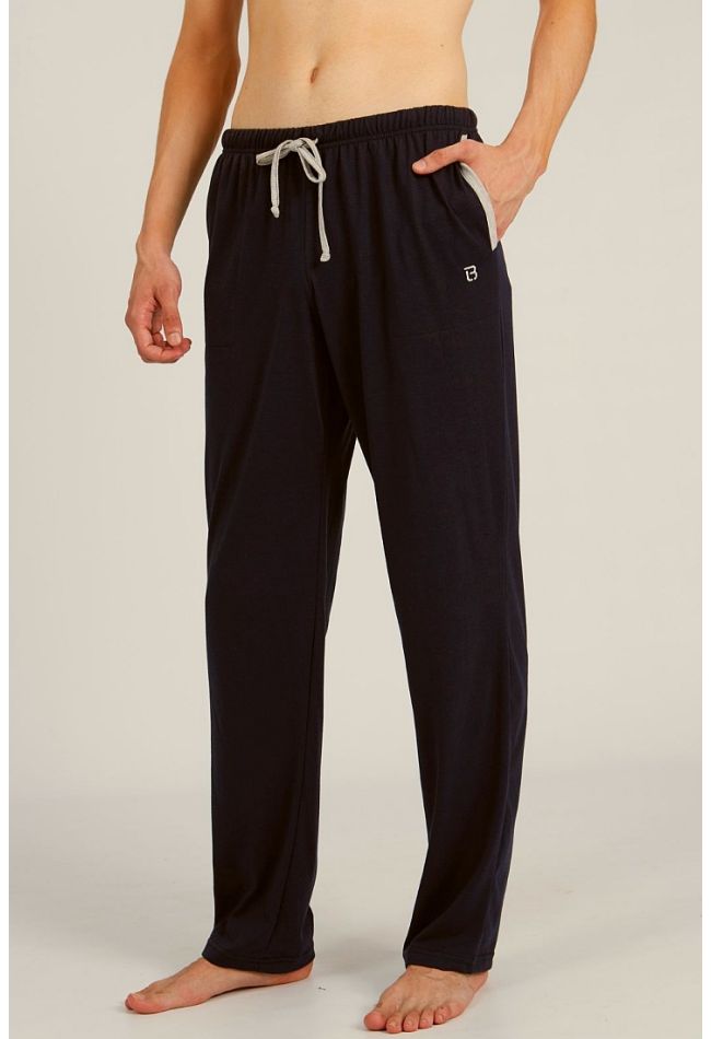 MAN COTTON PLAIN PANTS WITH DRAWCORDS AND POCKETS