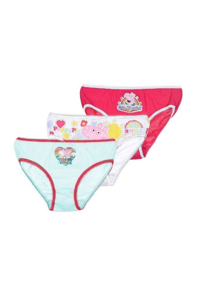 PEPPA PIG 3-PACK GIRL COTTON KNICKERS WITH GLITTER DETAILS