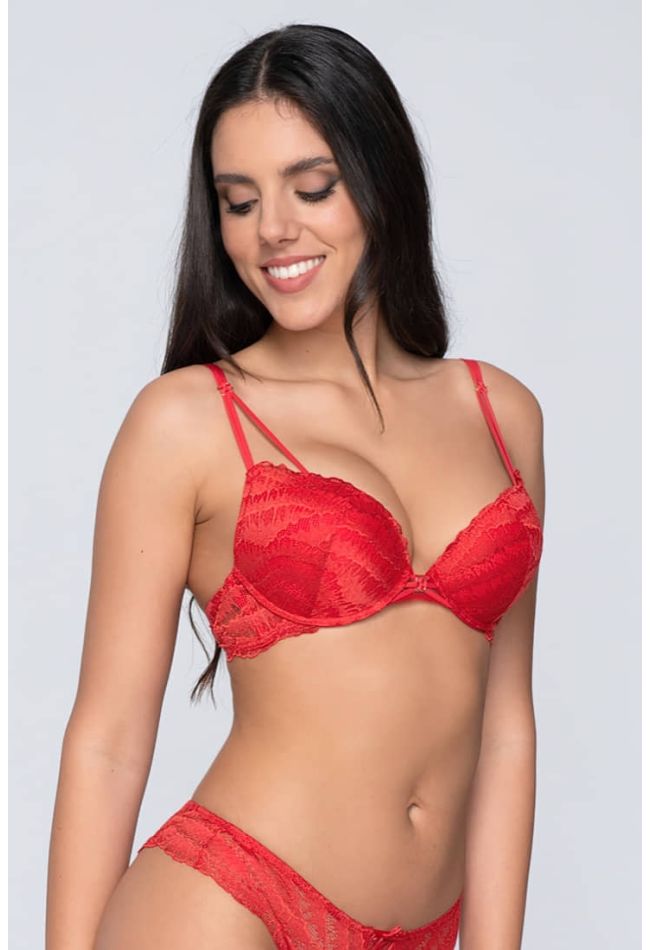 FLIRT-SUPER PUSH-UP WOMAN BRA WIRED TO ENRICH THE CUP WITH JACKARD LACE