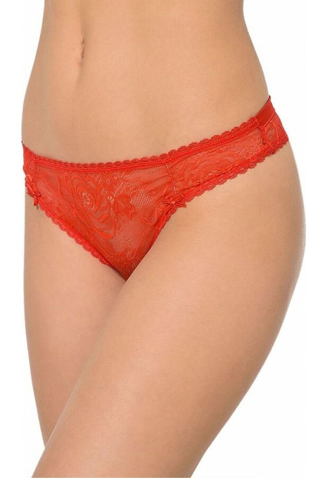 PRESTIGE ROSE WOMAN STRING 3cm WITH LACE