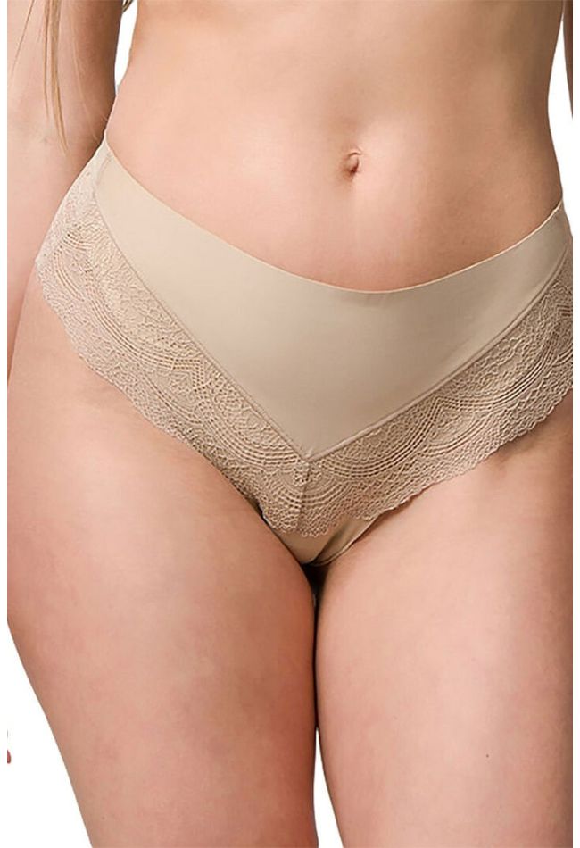 PERFECT FIT CULOTTE WOMAN CULOTTE BRIEF HIGH-WAISTED 12 CH AT SIDE LASER CUT WITH LACE BREATHABLE