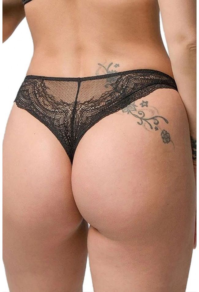 PERFECT FIT BRAZILIAN WOMAN BRIEF SEAMLESS LASER CUT WITH LACE BREATHABLE