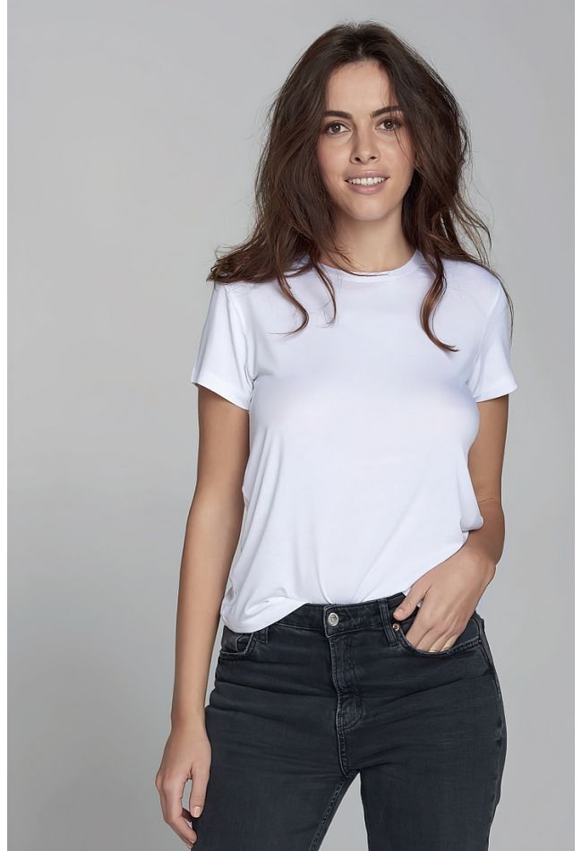 WOMAN BAMBOO T-SHIRT ROUND NECK AND SHORT SLEEVES
