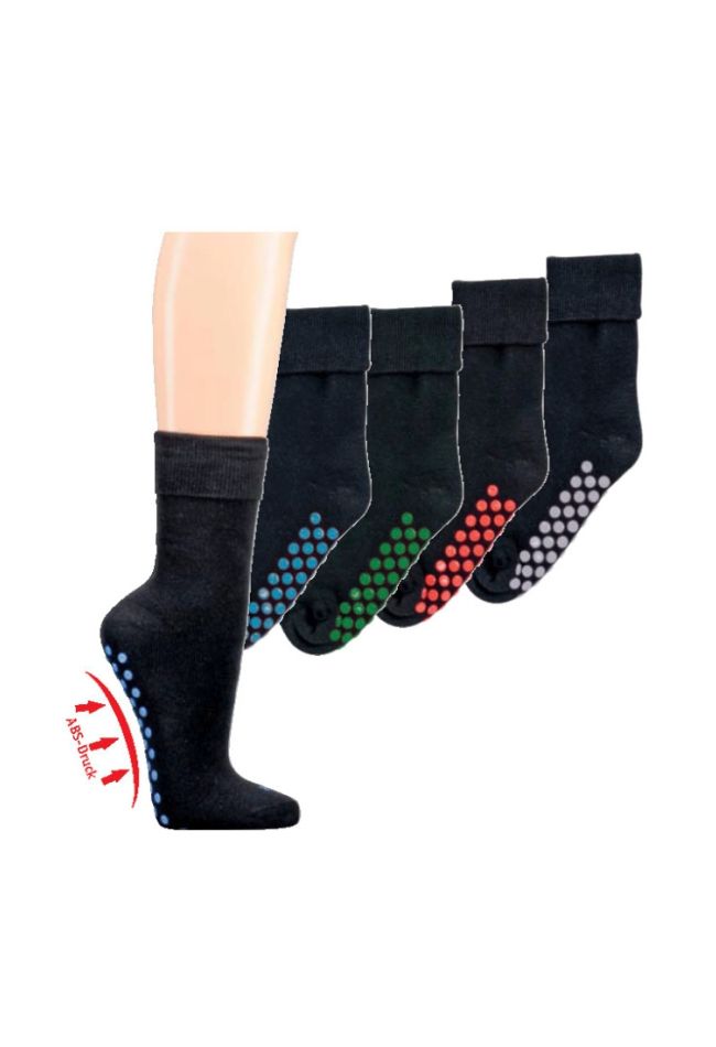 SOCKS 4 FUN - WOMEN SOCK UP TO THE CALF  WITH ABS ( 1 PAIR )