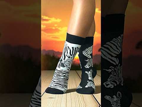 ZEBRA CONTRAST MISMATCH PREMIUM ΕΛΑΣΤΙΚΗ ΒΑΜΒΑΚΕΡΗ ΚΑΛΤΣΑ ΧΩΡΙΣ ΡΑΦΗ ΜΥΤΗΣ